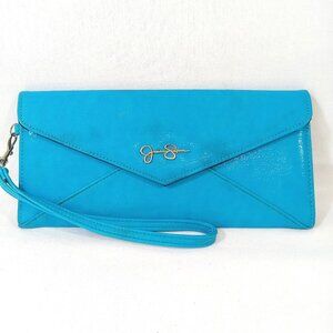 Jessica Simpson Neon Blue Wristlet
